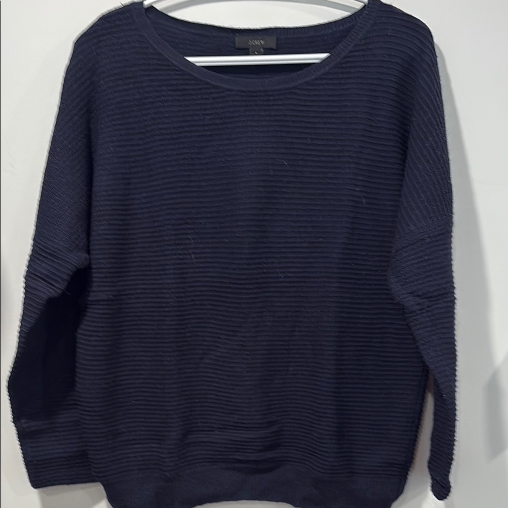 J crew Navy Blue Ribbed Sweater